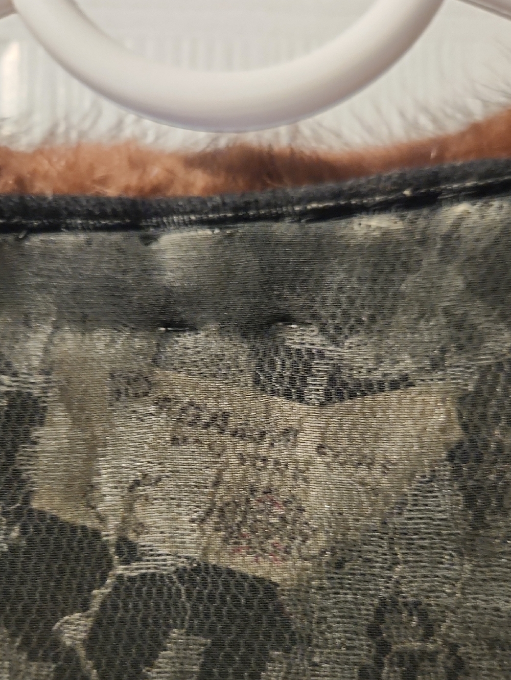 Vintage-Inspired Black Sweater with Brown Fur Trim - Medium - Picture 6 of 6